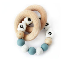 Afbeelding in Gallery-weergave laden, Custom Name Chewie Dusty Blue & Wood