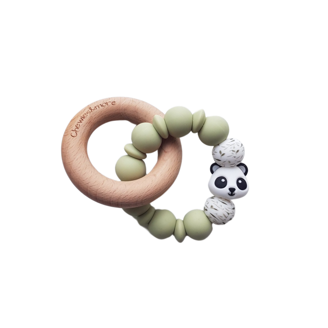 Animal | Chewie Mini Rattle | Panda