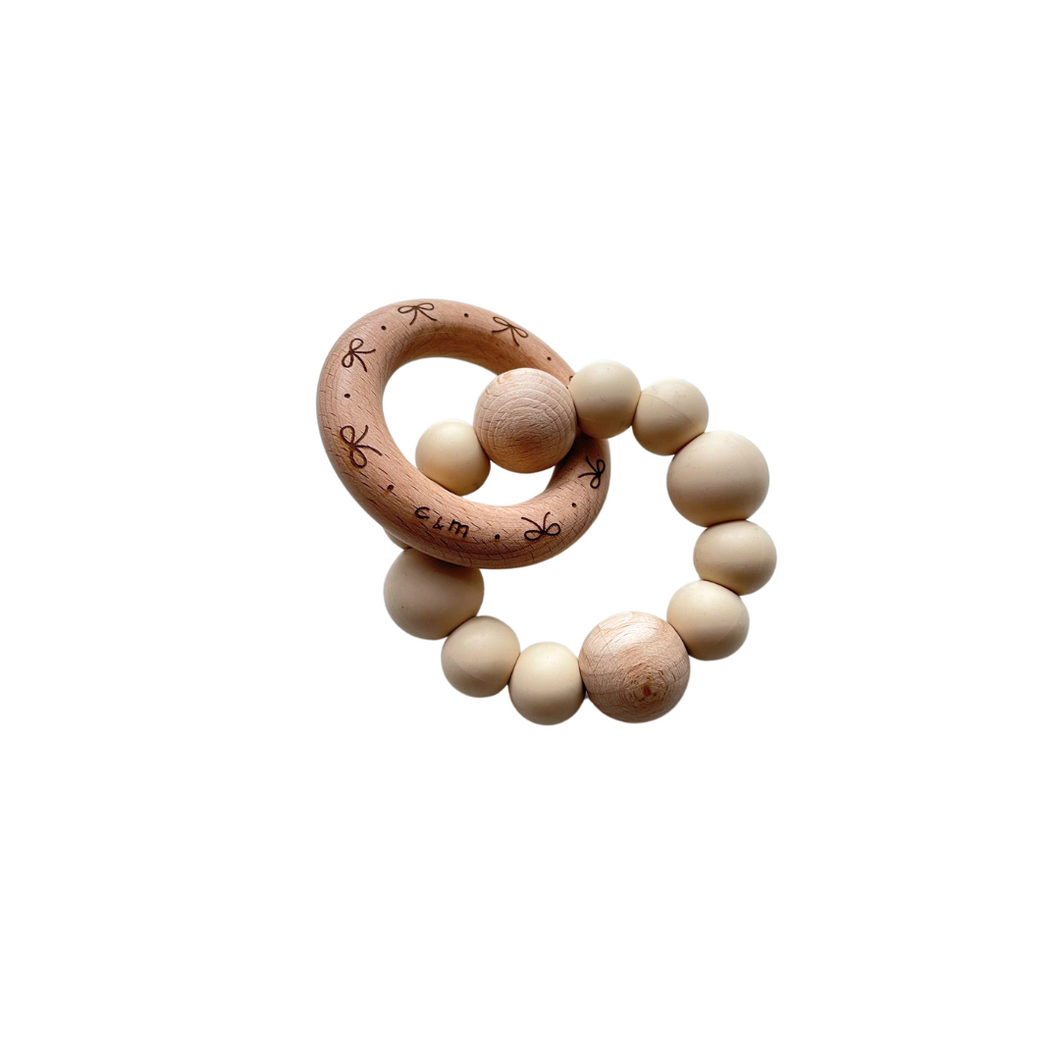 Blushing | Bow | Engraved | Chewie Rattle