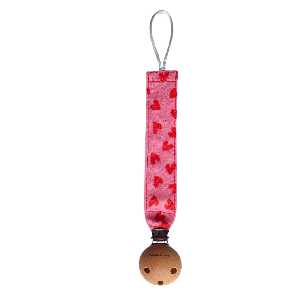 Speenkoord | Stof | Red & Pink Hearts