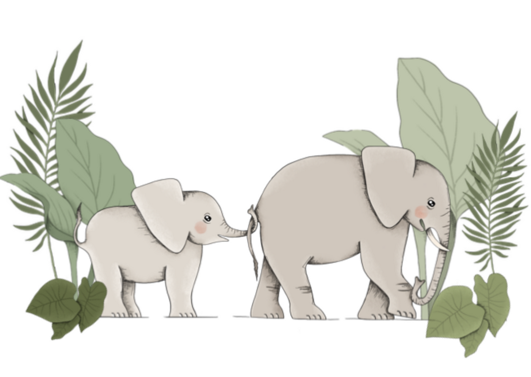 Elephant & mama card