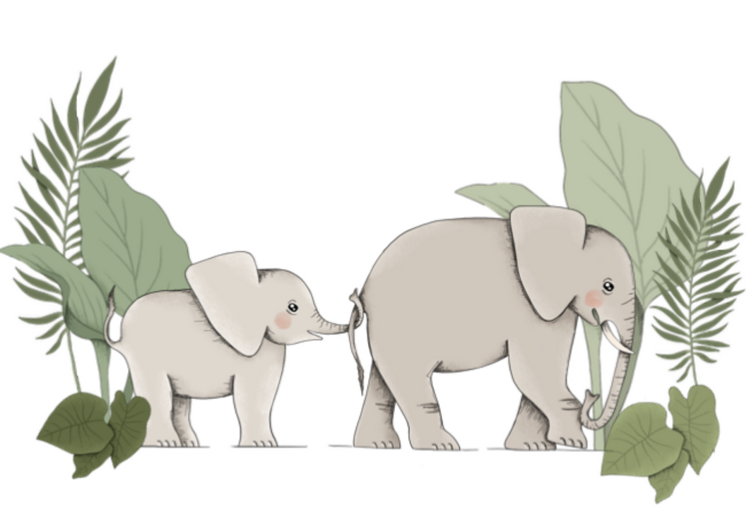 Elefanten- und Mutterkarte